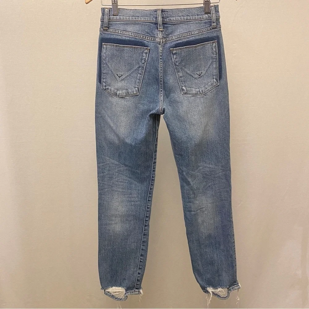 Hudson 26 (US 2) Zoeey High Rise Straight Crop Stretch Distressed Womens Jeans